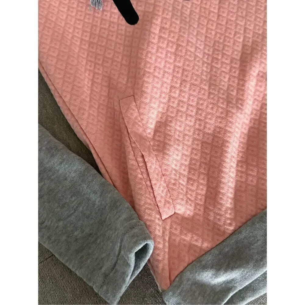 # DOG MOM HOODIE SWEATSHIRT‎ faux quilted center sz small